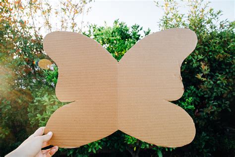 diy butterfly wings cardboard|ways to connect cardboard wings.